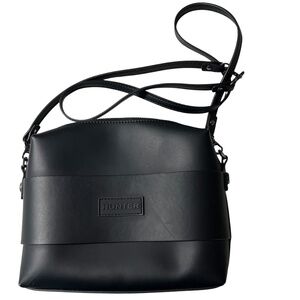 Hunter Crossbody Bag Rubberized Water Resistant Black Unisex Small 2 Straps